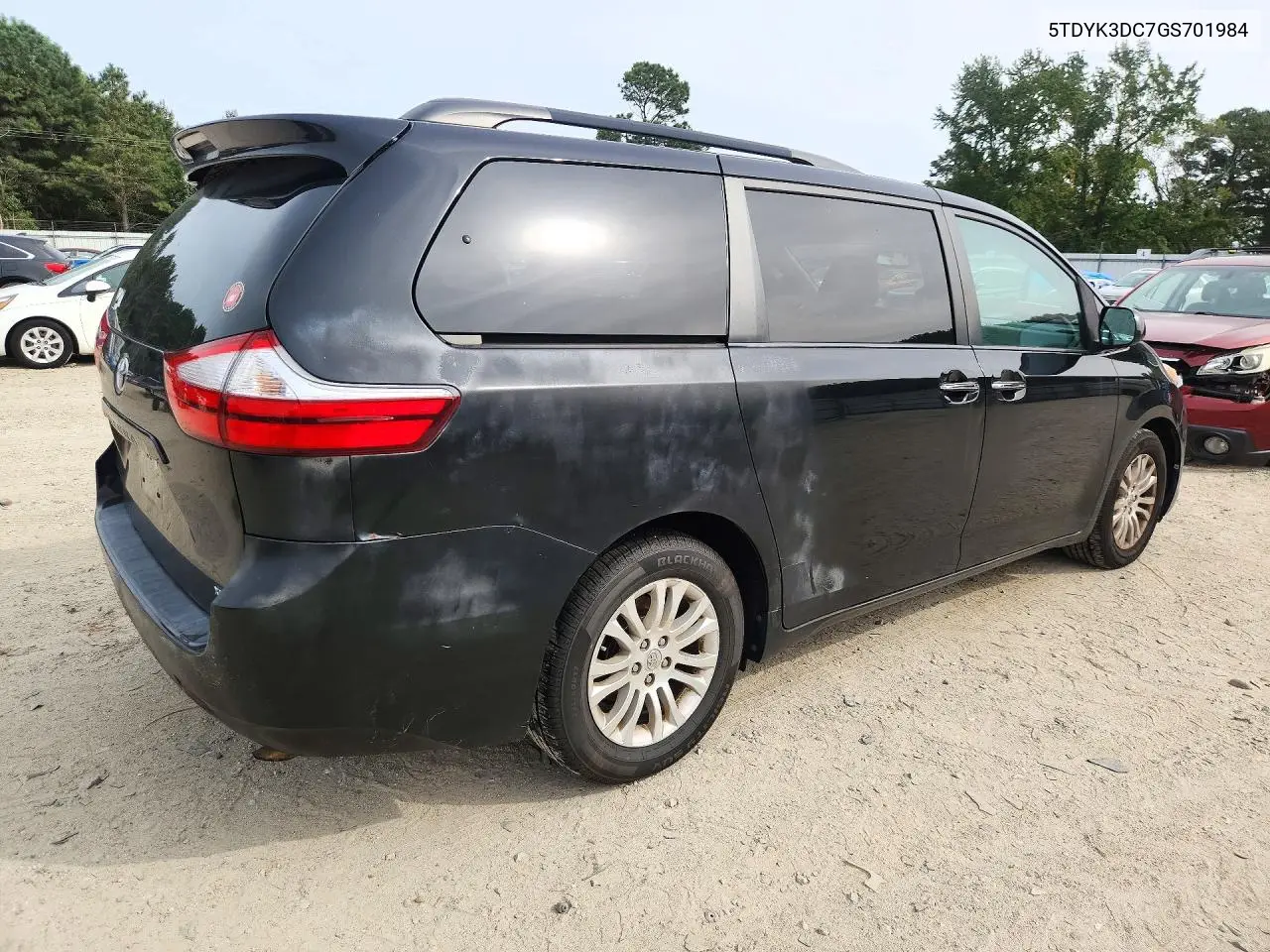 2016 TOYOTA SIENNA VIN 5TDYK3DC7GS701984 — фото 3