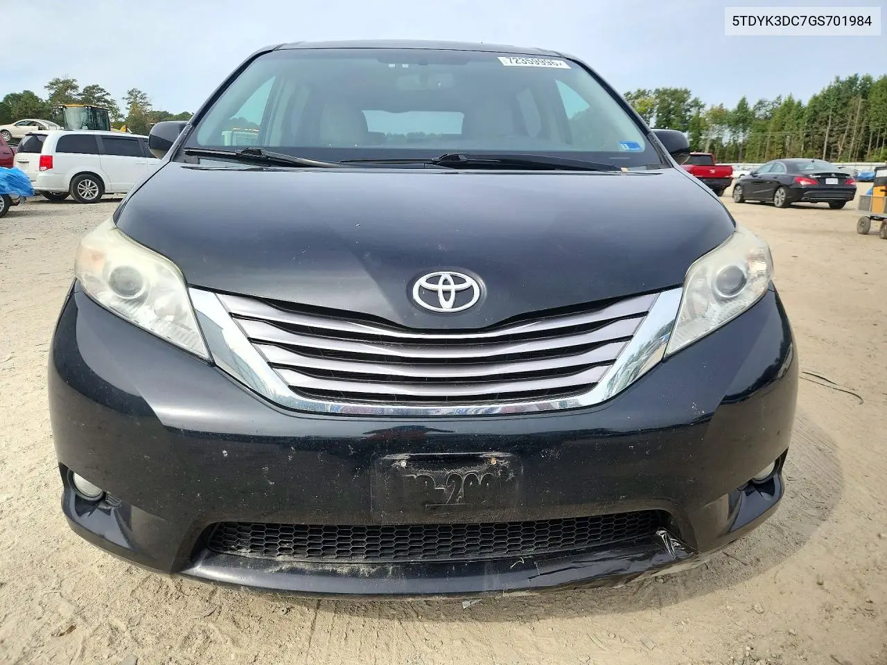 2016 TOYOTA SIENNA VIN 5TDYK3DC7GS701984 — фото 5