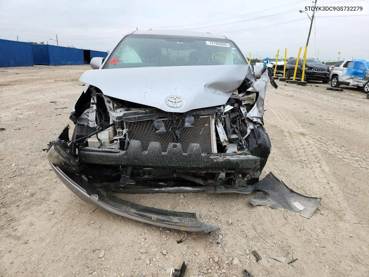 2016 TOYOTA SIENNA VIN 5TDYK3DC9GS732279 — фото 5