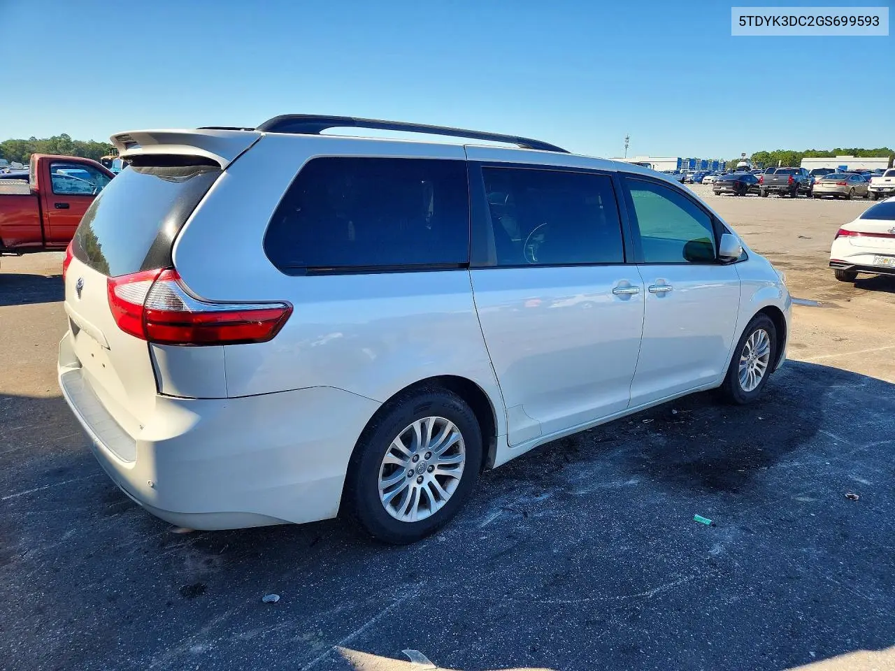 2016 TOYOTA SIENNA VIN 5TDYK3DC2GS699593 — фото 3