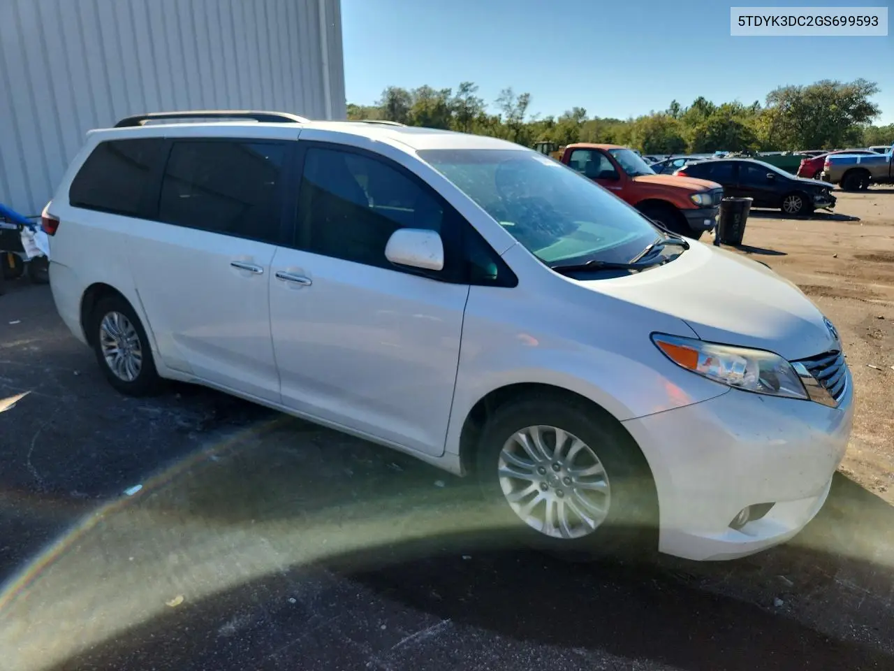 2016 TOYOTA SIENNA VIN 5TDYK3DC2GS699593 — фото 4