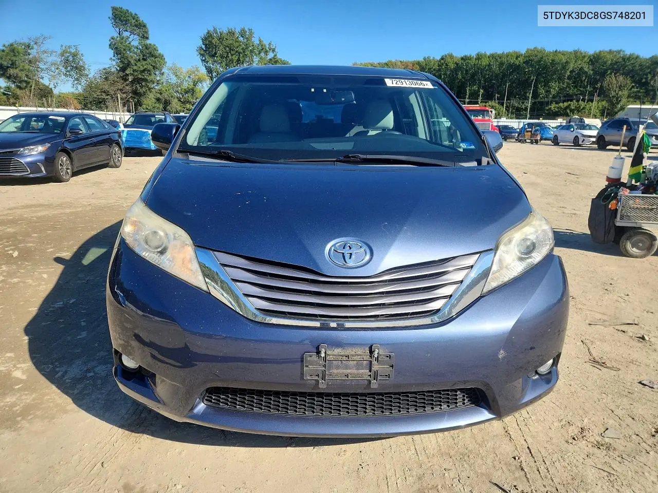 2016 TOYOTA SIENNA VIN 5TDYK3DC8GS748201 — фото 5
