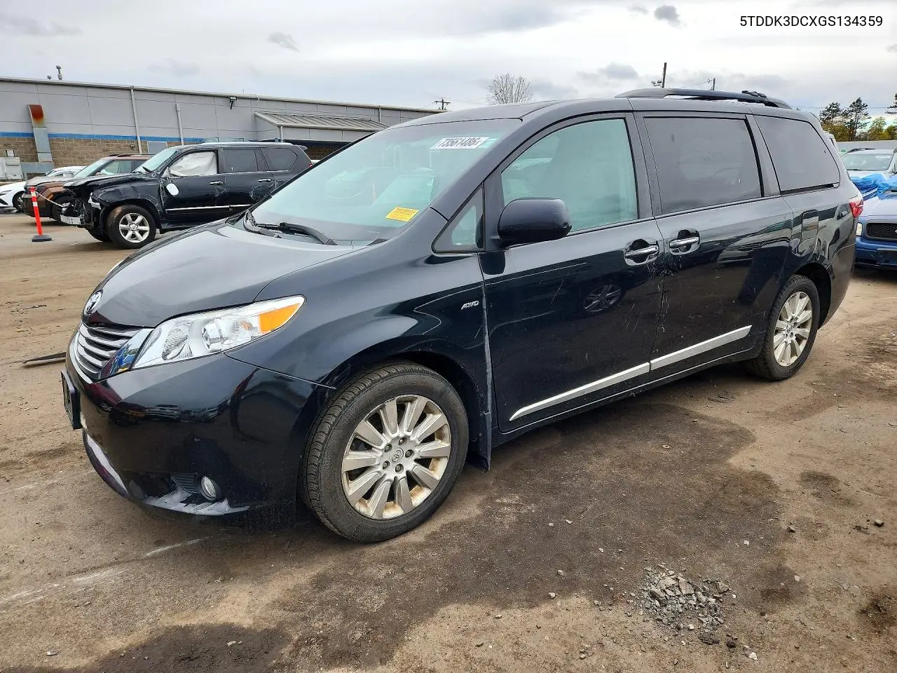 TOYOTA SIENNA 2016, VIN 5TDDK3DCXGS134359