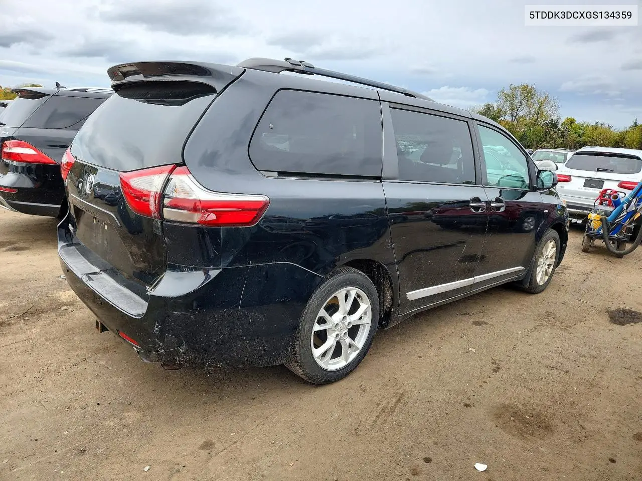 2016 TOYOTA SIENNA VIN 5TDDK3DCXGS134359 — фото 3