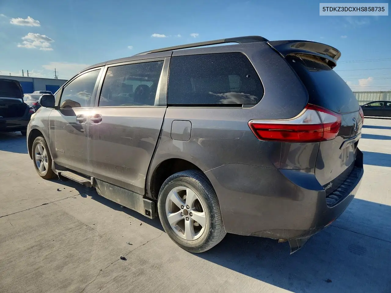 2017 TOYOTA SIENNA VIN 5TDKZ3DCXHS858735 — фото 2