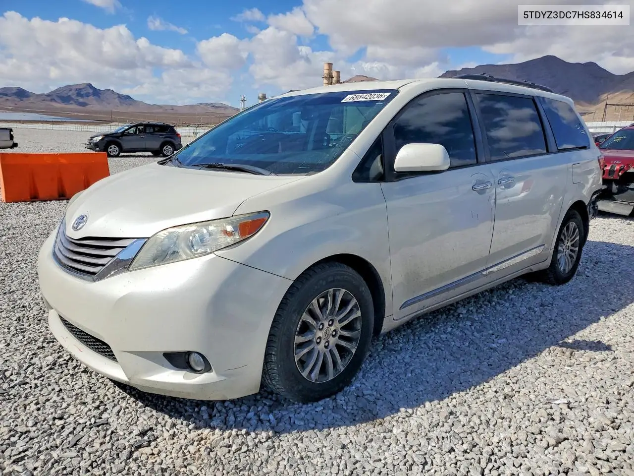 TOYOTA SIENNA 2017, VIN 5TDYZ3DC7HS834614