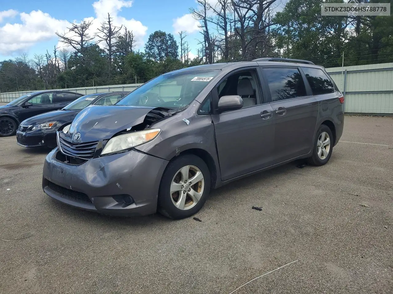 TOYOTA SIENNA 2017, VIN 5TDKZ3DC6HS788778