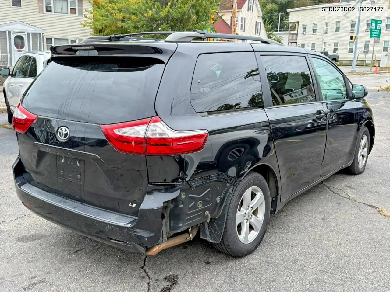 2017 TOYOTA SIENNA VIN 5TDKZ3DC2HS827477 — фото 3