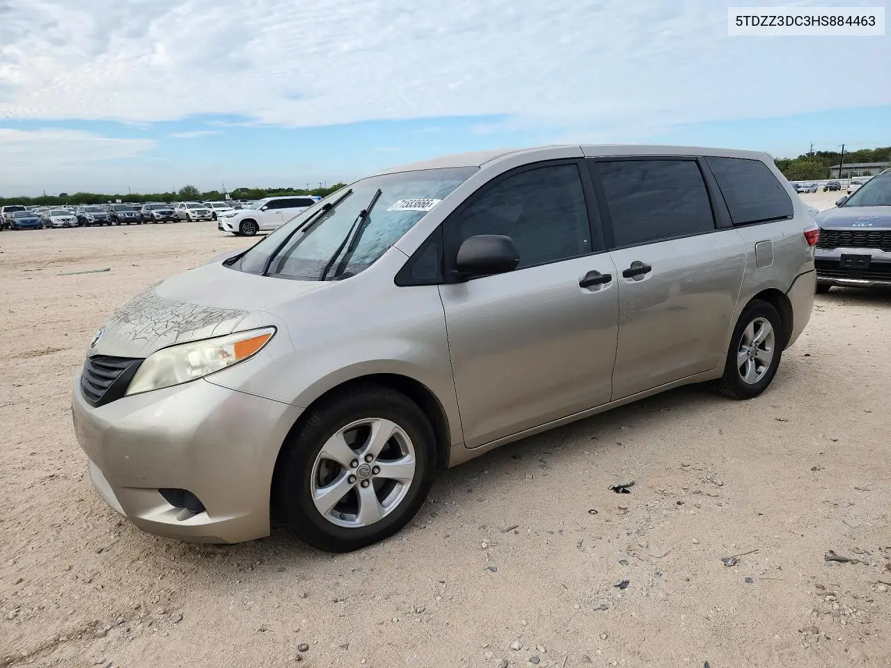 TOYOTA SIENNA 2017, VIN 5TDZZ3DC3HS884463