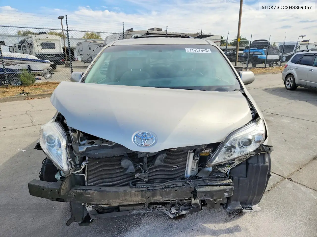 2017 TOYOTA SIENNA VIN 5TDKZ3DC3HS869057 — фото 5