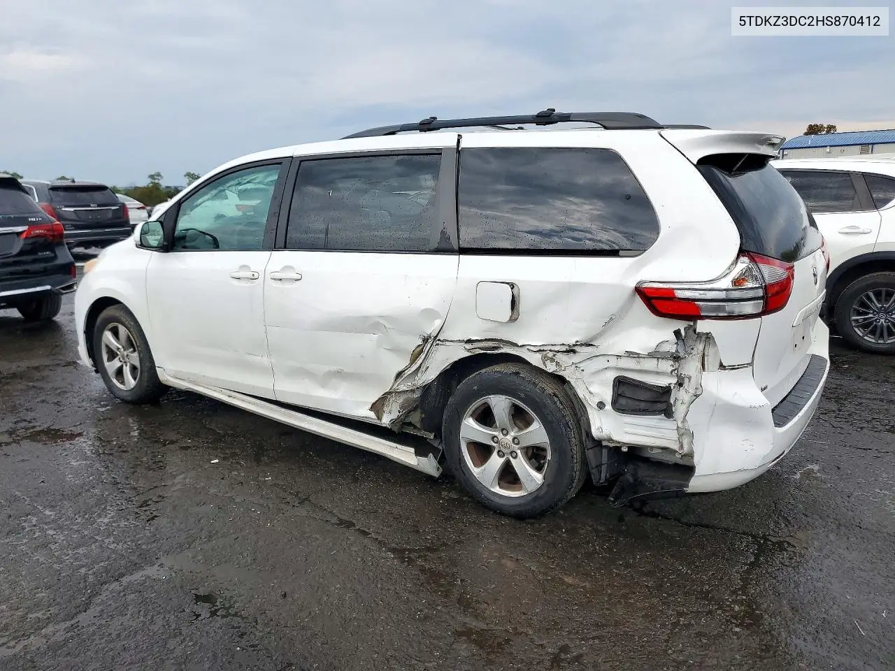 2017 TOYOTA SIENNA VIN 5TDKZ3DC2HS870412 — фото 2