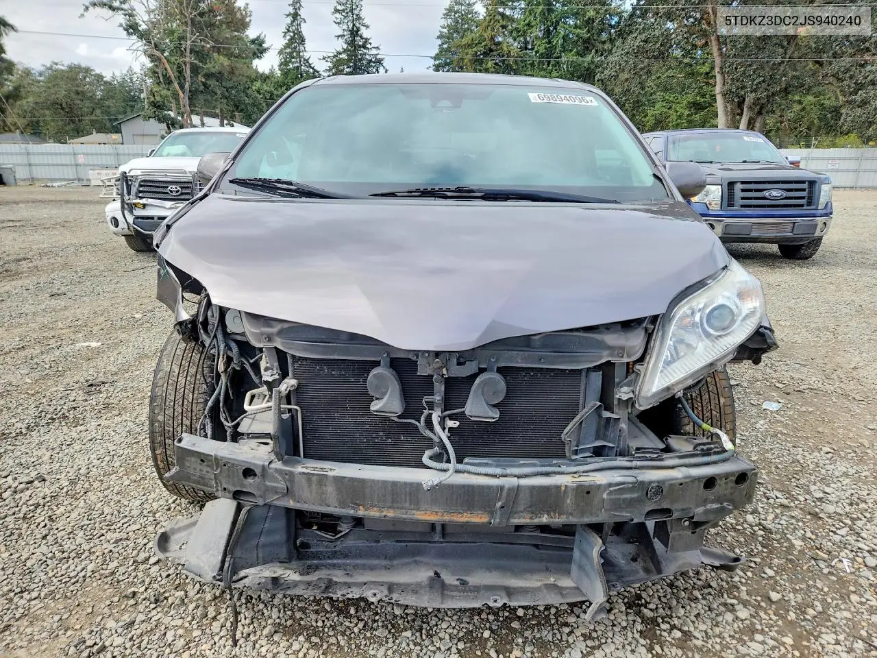 2018 TOYOTA SIENNA VIN 5TDKZ3DC2JS940240 — фото 5