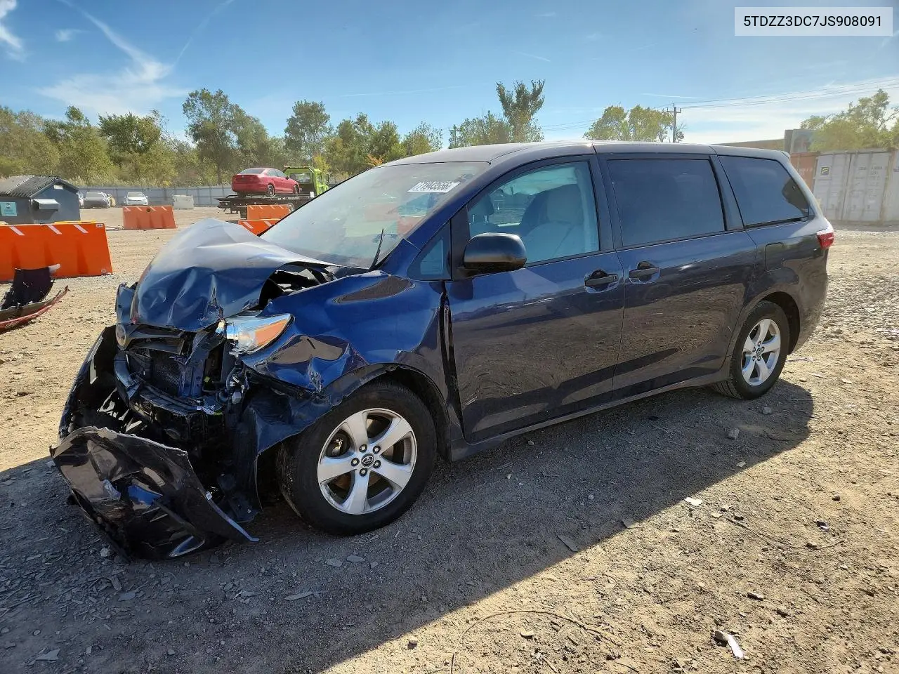 TOYOTA SIENNA 2018, VIN 5TDZZ3DC7JS908091