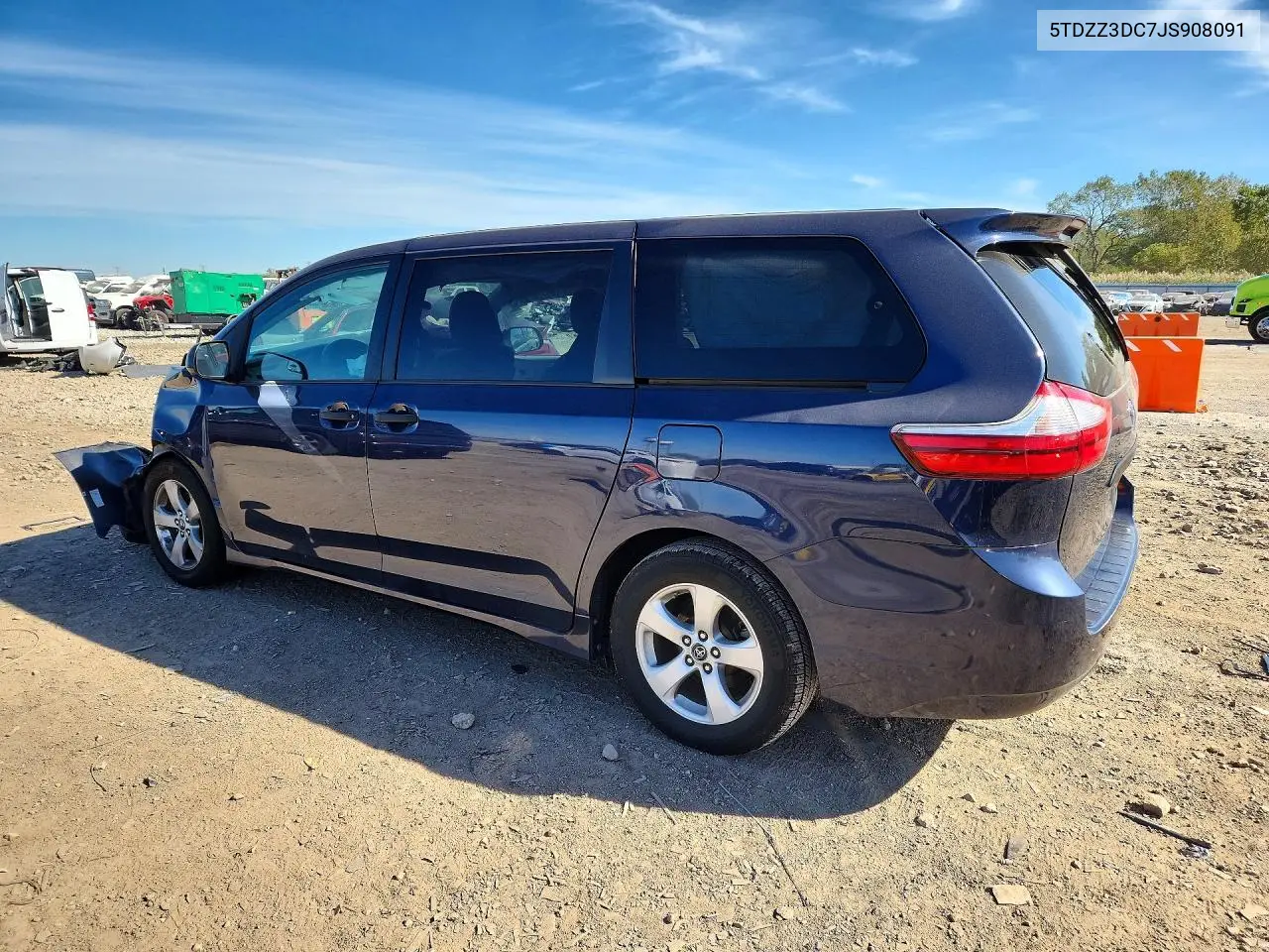 2018 TOYOTA SIENNA VIN 5TDZZ3DC7JS908091 — фото 2