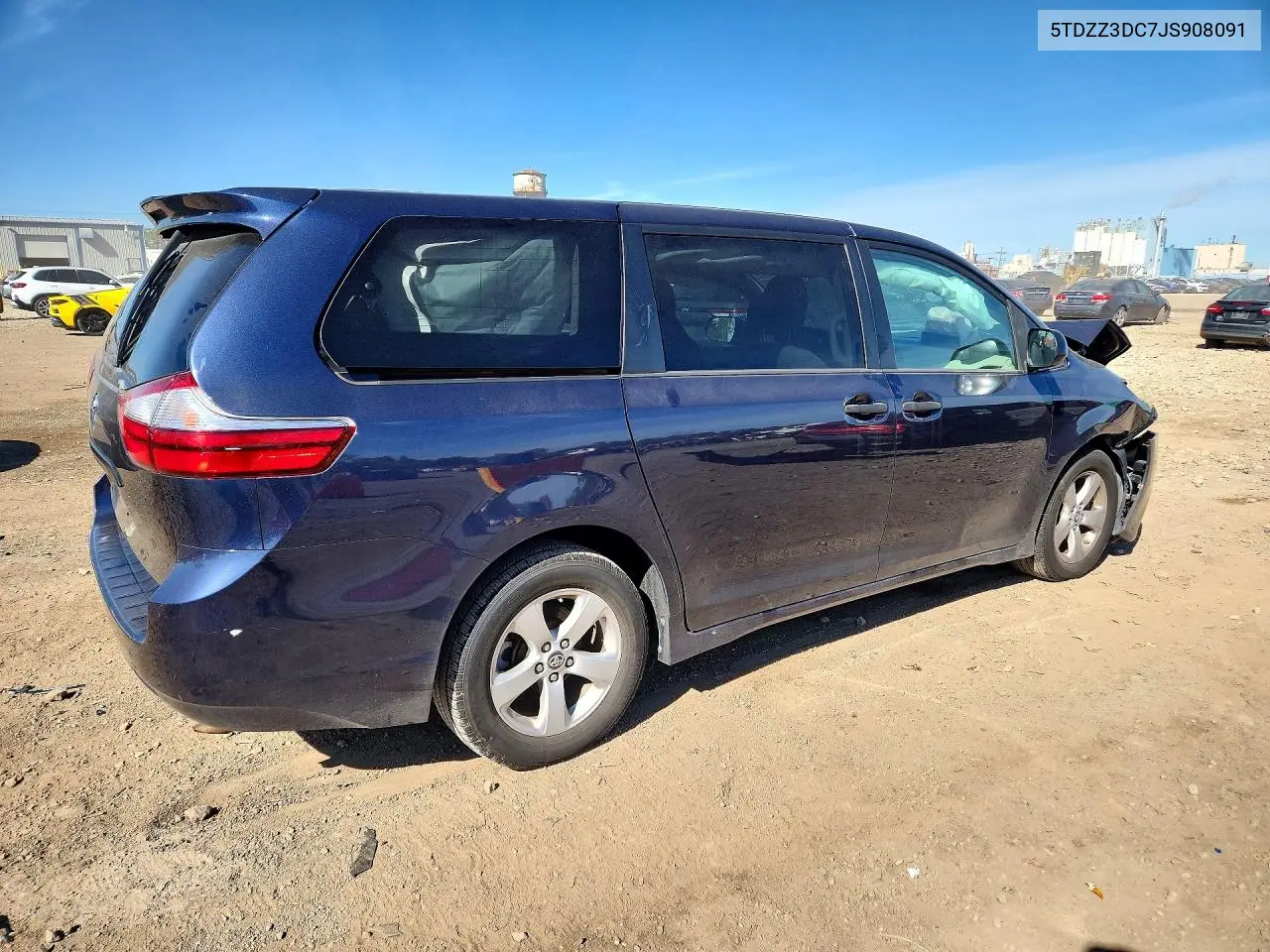 2018 TOYOTA SIENNA VIN 5TDZZ3DC7JS908091 — фото 3