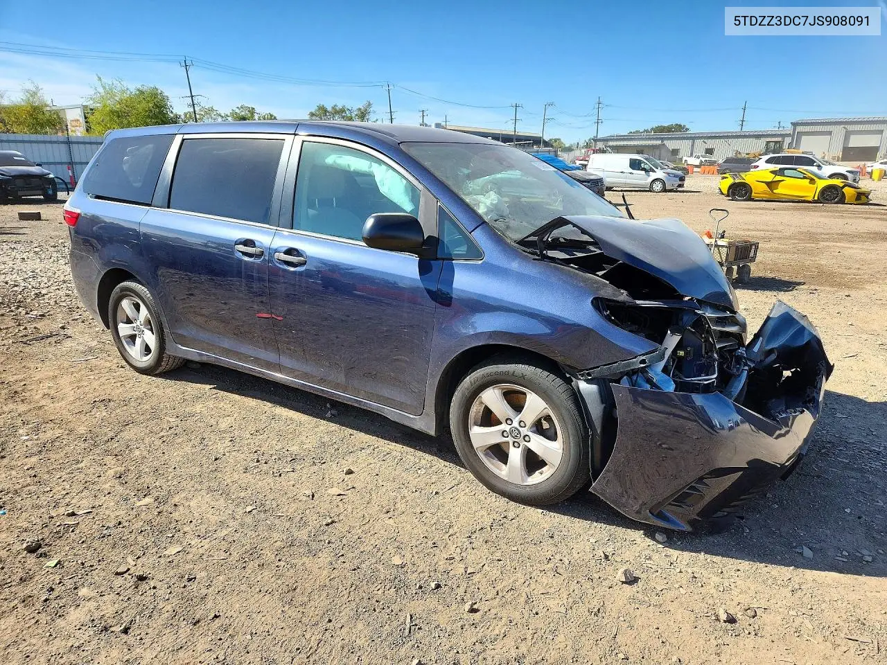 2018 TOYOTA SIENNA VIN 5TDZZ3DC7JS908091 — фото 4