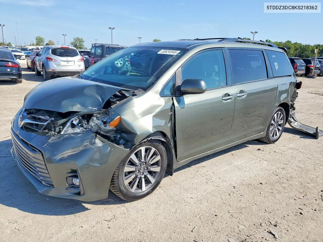 TOYOTA SIENNA 2019, VIN 5TDDZ3DC8KS218362