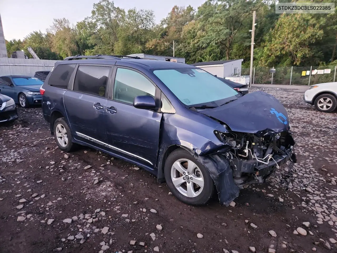 2020 TOYOTA SIENNA VIN 5TDKZ3DC3LS022385 — фото 4