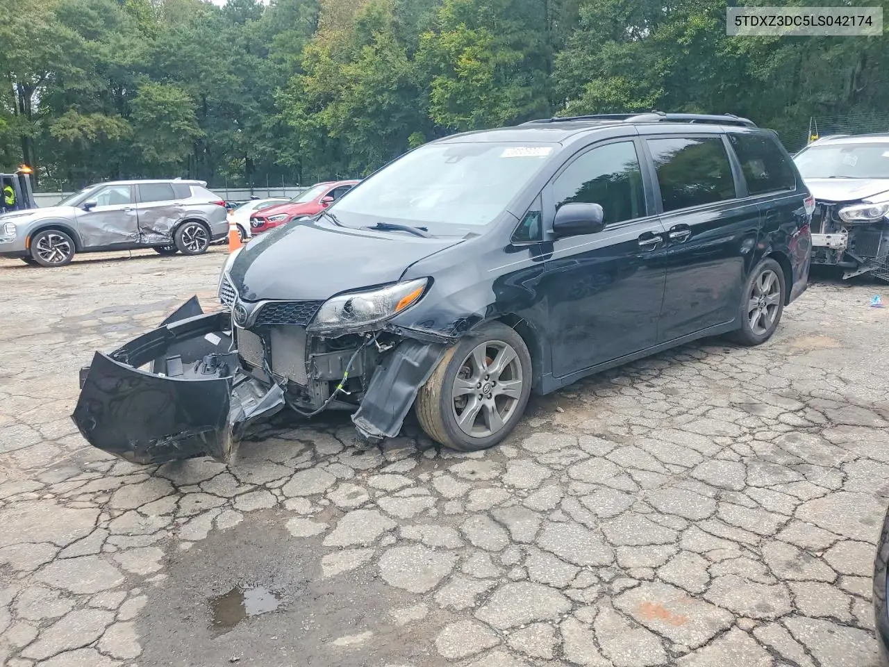 TOYOTA SIENNA 2020, VIN 5TDXZ3DC5LS042174