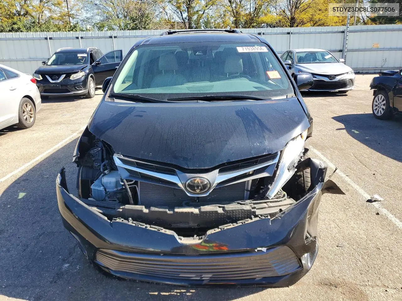 2020 TOYOTA SIENNA VIN 5TDYZ3DC8LS077506 — фото 5