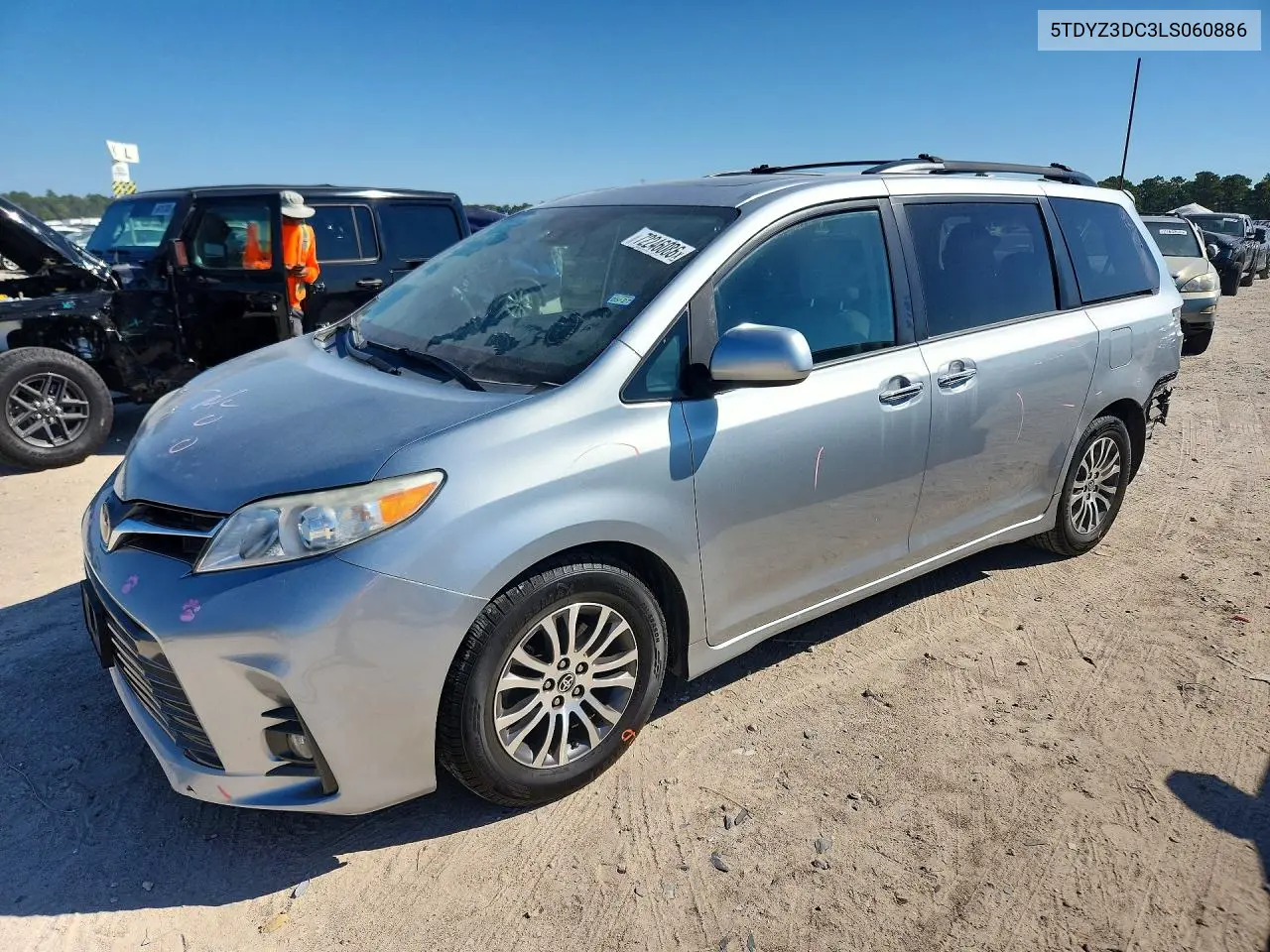 TOYOTA SIENNA 2020, VIN 5TDYZ3DC3LS060886