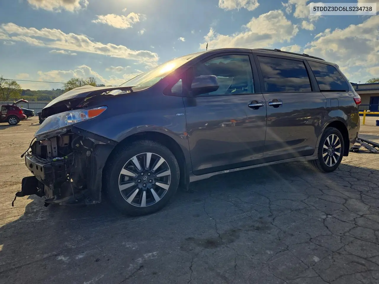 TOYOTA SIENNA 2020, VIN 5TDDZ3DC6LS234738