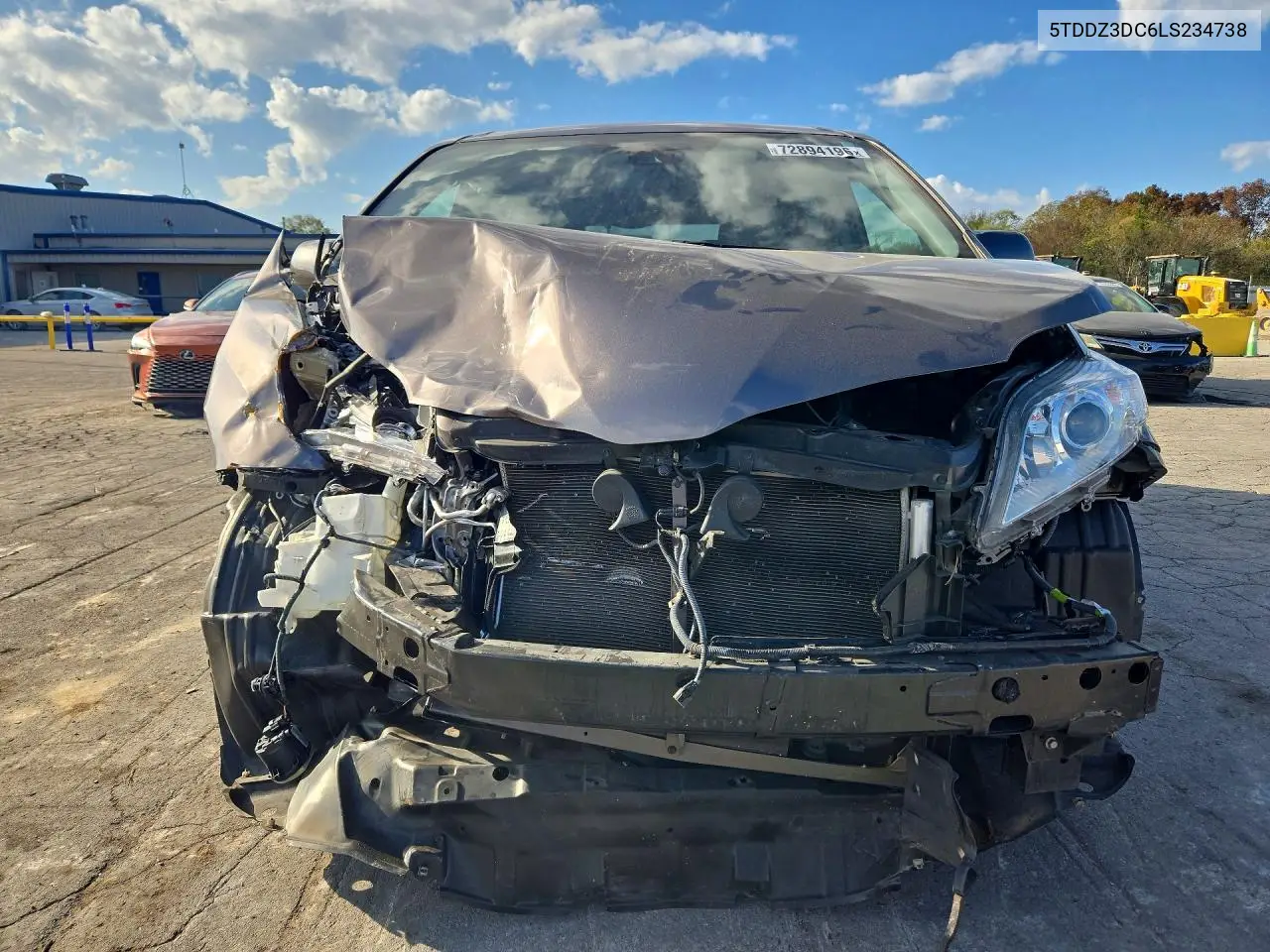 2020 TOYOTA SIENNA VIN 5TDDZ3DC6LS234738 — фото 5