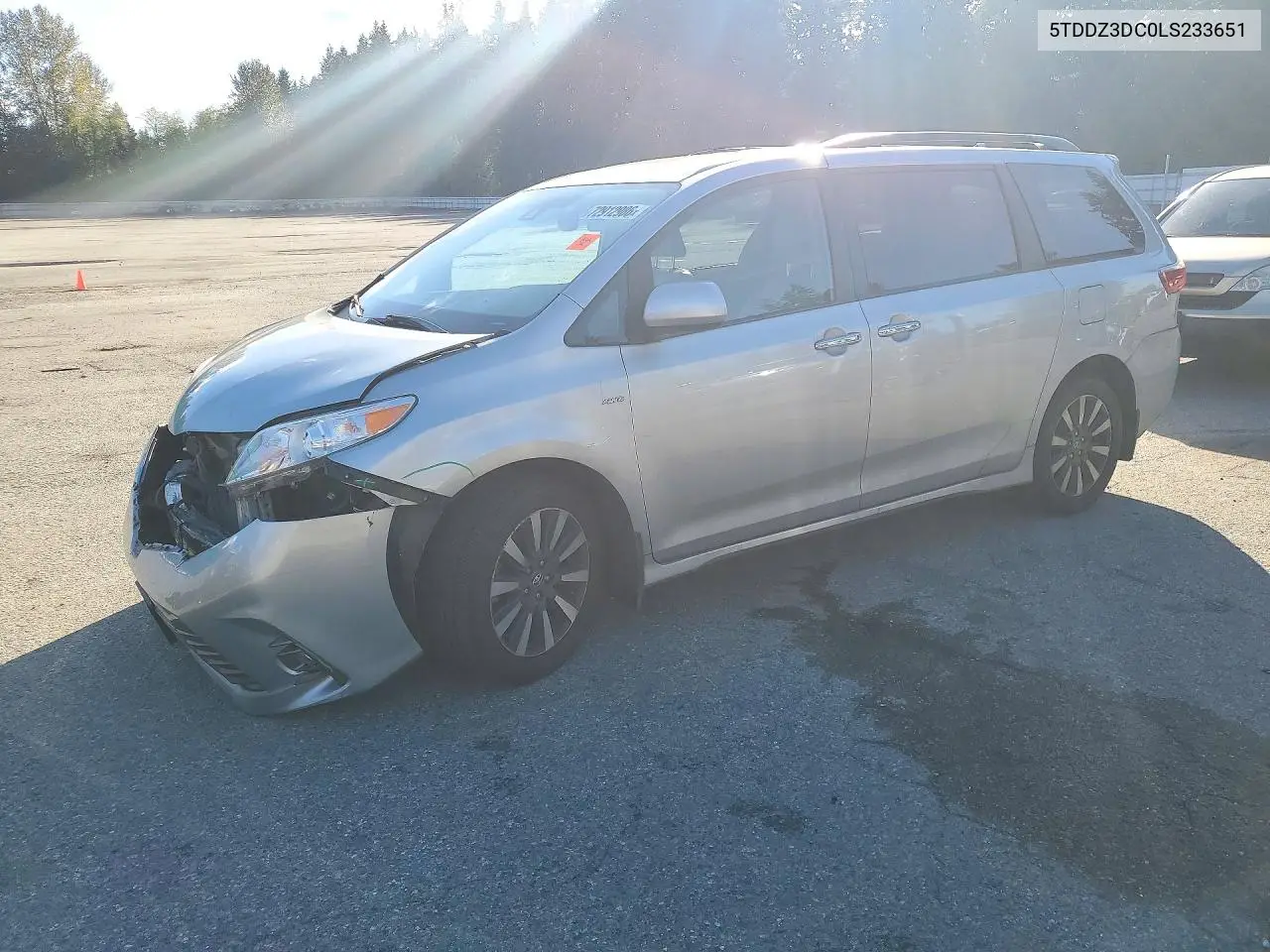 TOYOTA SIENNA 2020, VIN 5TDDZ3DC0LS233651