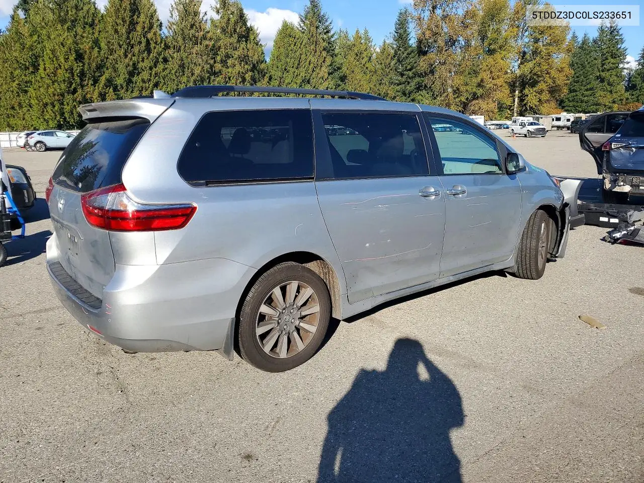 2020 TOYOTA SIENNA VIN 5TDDZ3DC0LS233651 — фото 3