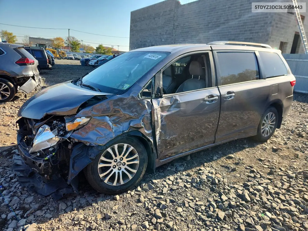TOYOTA SIENNA 2020, VIN 5TDYZ3DC3LS058443