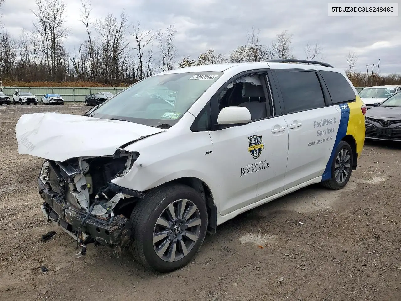 TOYOTA SIENNA 2020, VIN 5TDJZ3DC3LS248485