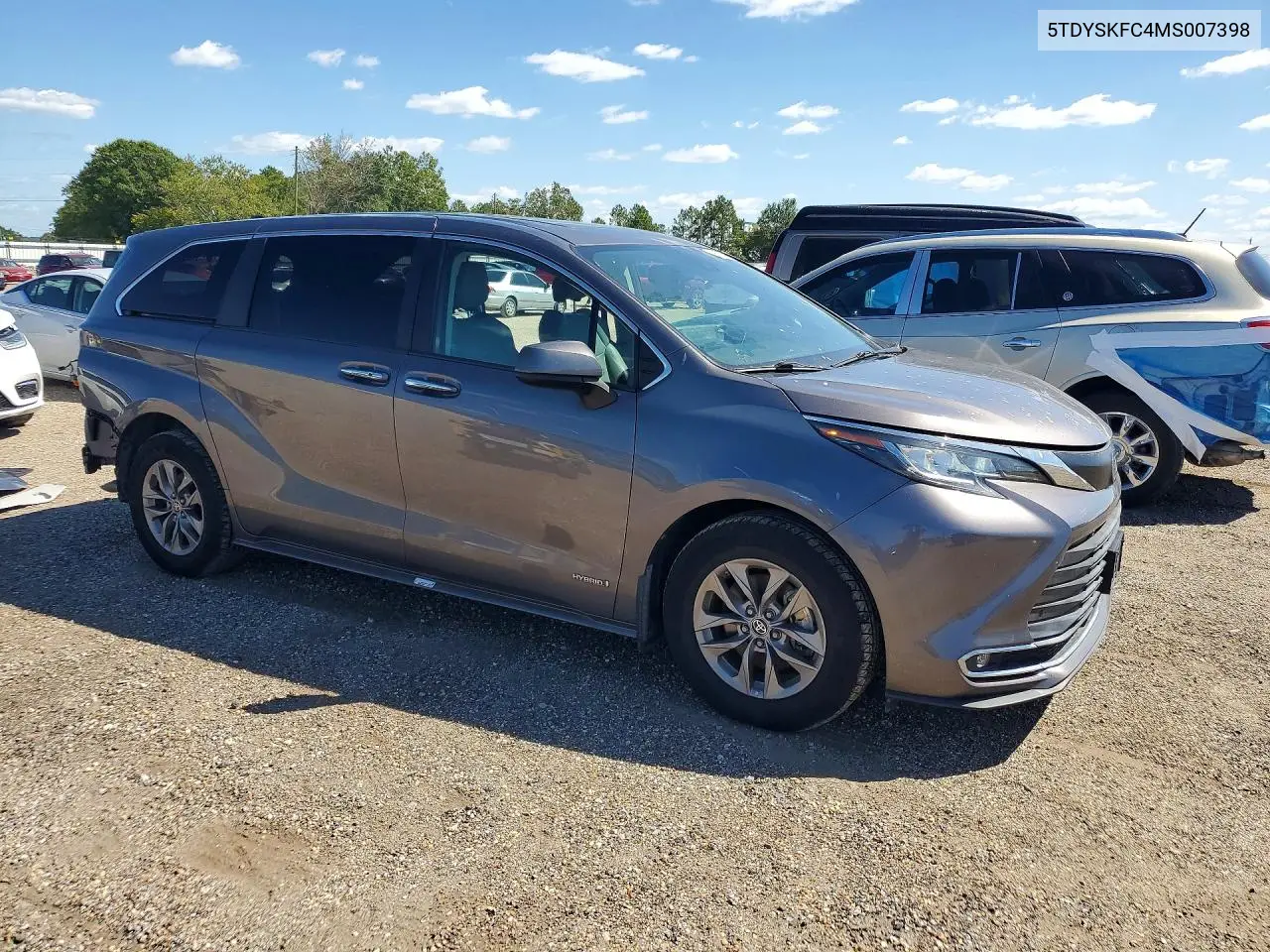 2021 TOYOTA SIENNA VIN 5TDYSKFC4MS007398 — фото 4