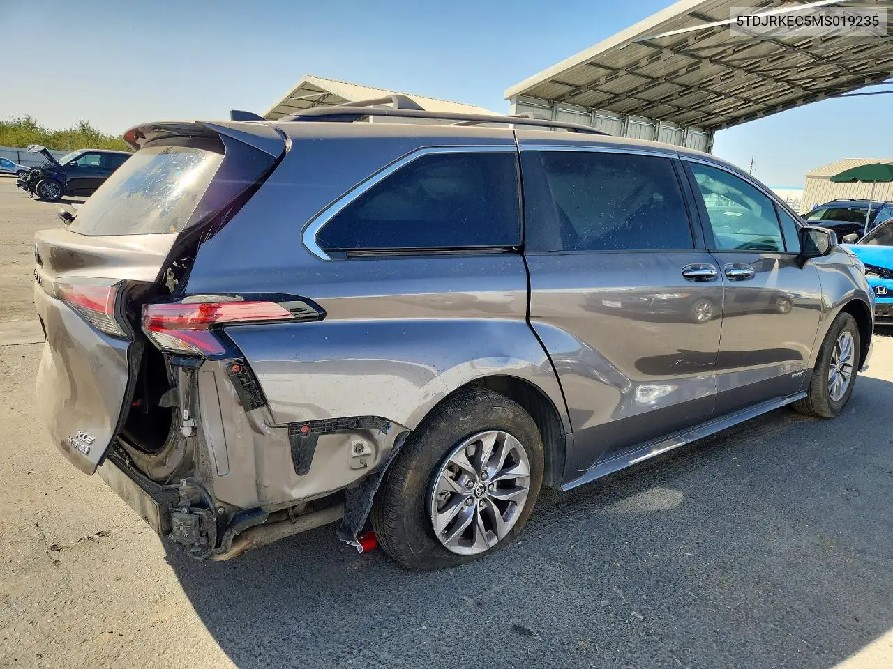 2021 TOYOTA SIENNA VIN 5TDJRKEC5MS019235 — фото 3