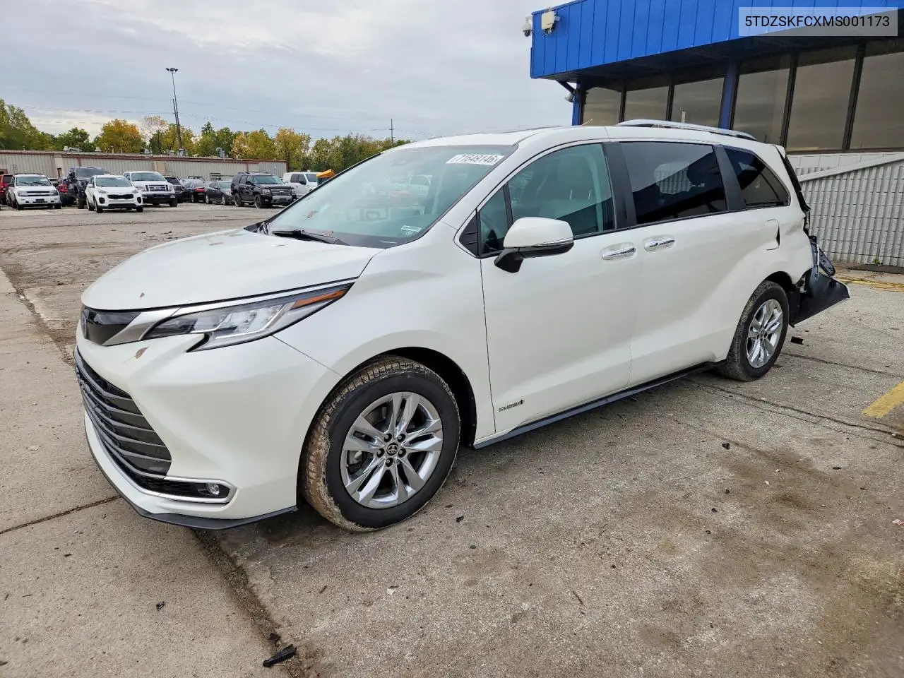 TOYOTA SIENNA 2021, VIN 5TDZSKFCXMS001173