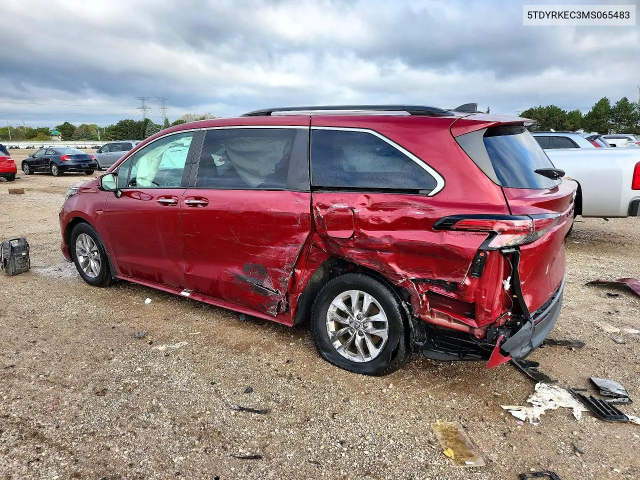 2021 TOYOTA SIENNA VIN 5TDYRKEC3MS065483 — фото 2