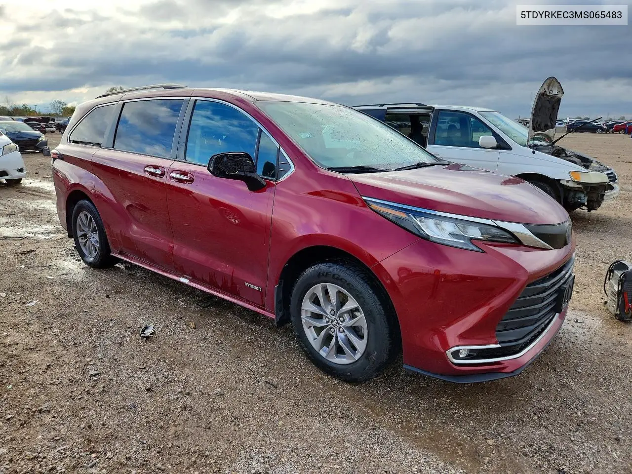 2021 TOYOTA SIENNA VIN 5TDYRKEC3MS065483 — фото 4