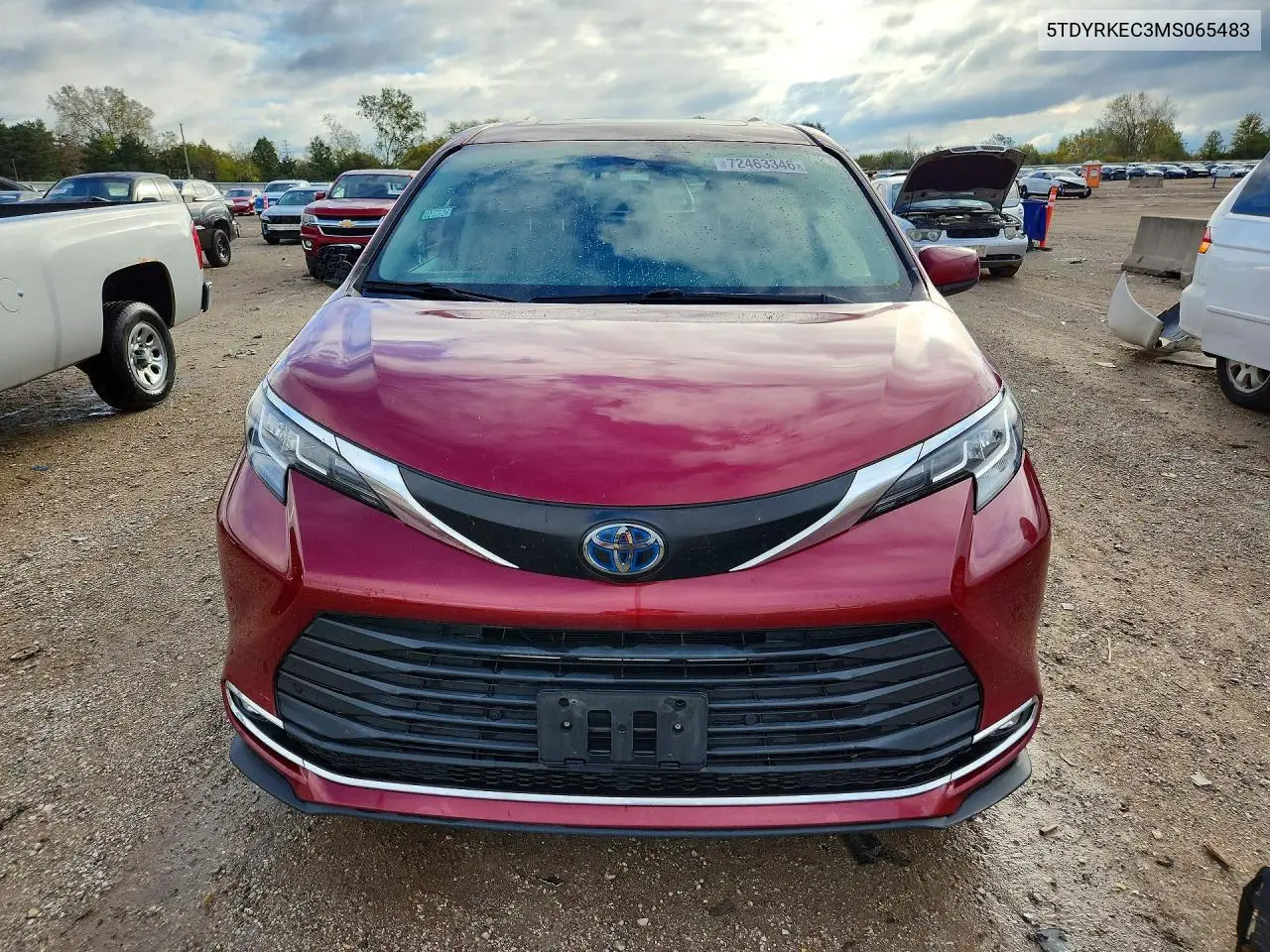 2021 TOYOTA SIENNA VIN 5TDYRKEC3MS065483 — фото 5
