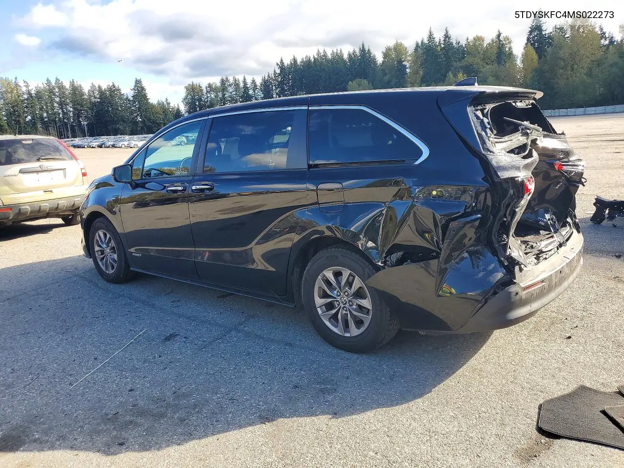 2021 TOYOTA SIENNA VIN 5TDYSKFC4MS022273 — фото 2