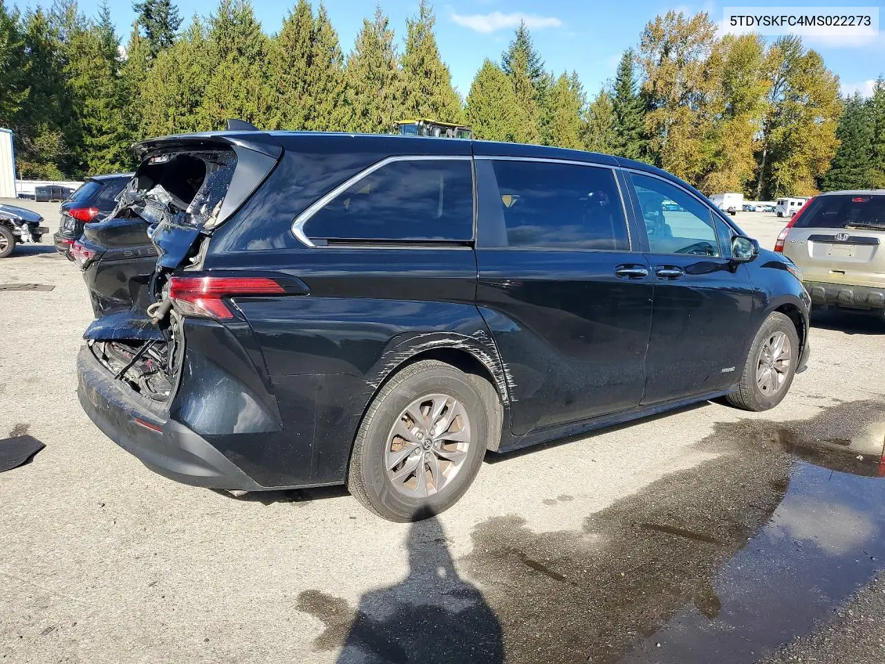 2021 TOYOTA SIENNA VIN 5TDYSKFC4MS022273 — фото 3