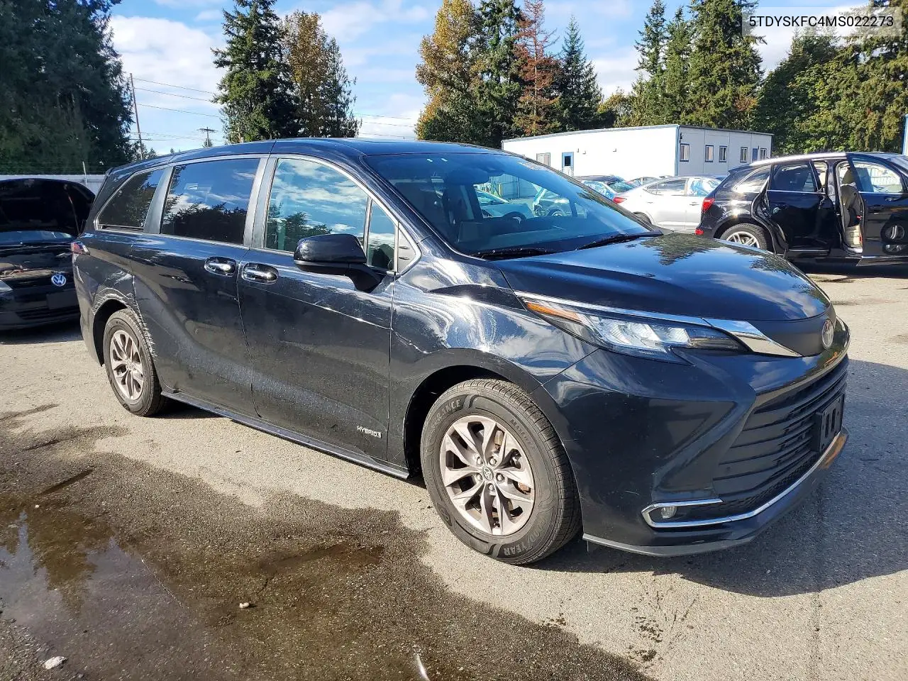 2021 TOYOTA SIENNA VIN 5TDYSKFC4MS022273 — фото 4