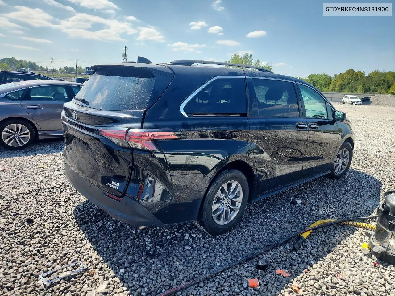 2022 TOYOTA SIENNA VIN 5TDYRKEC4NS131900 — фото 3