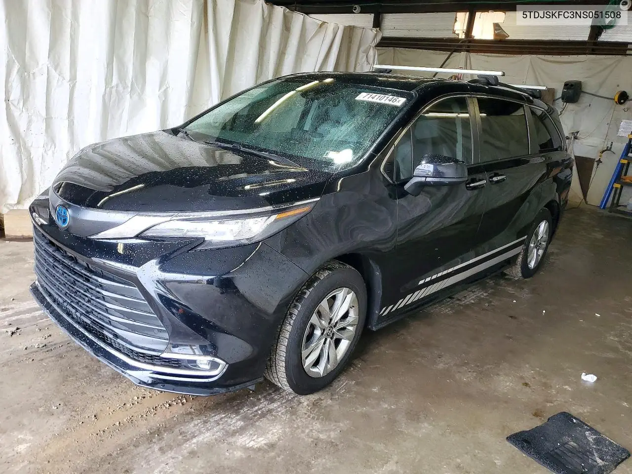 TOYOTA SIENNA 2022, VIN 5TDJSKFC3NS051508