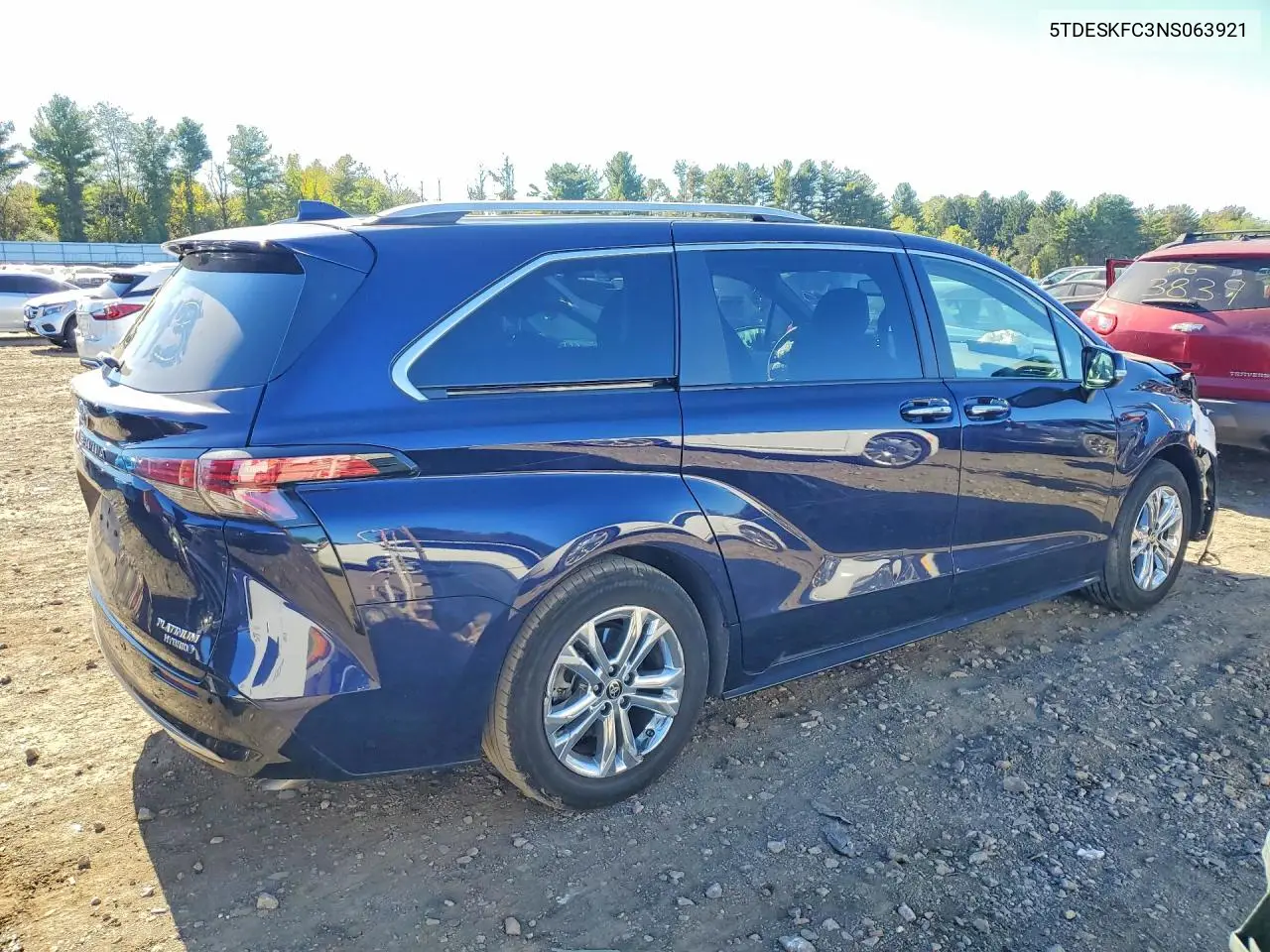 2022 TOYOTA SIENNA VIN 5TDESKFC3NS063921 — фото 3