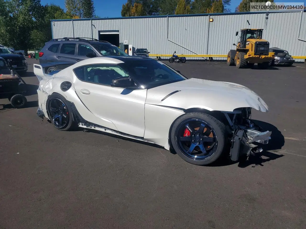 2021 TOYOTA SUPRA VIN WZ1DB0C01MW034430 — фото 4