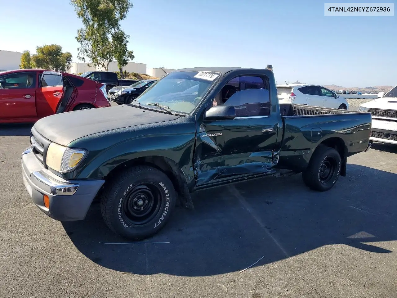 TOYOTA TACOMA 2000, VIN 4TANL42N6YZ672936