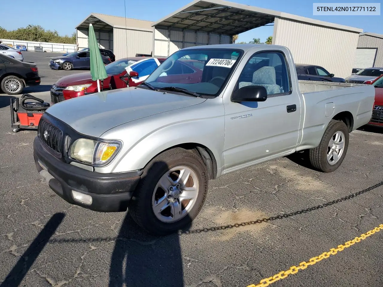 TOYOTA TACOMA 2001, VIN 5TENL42N01Z771122