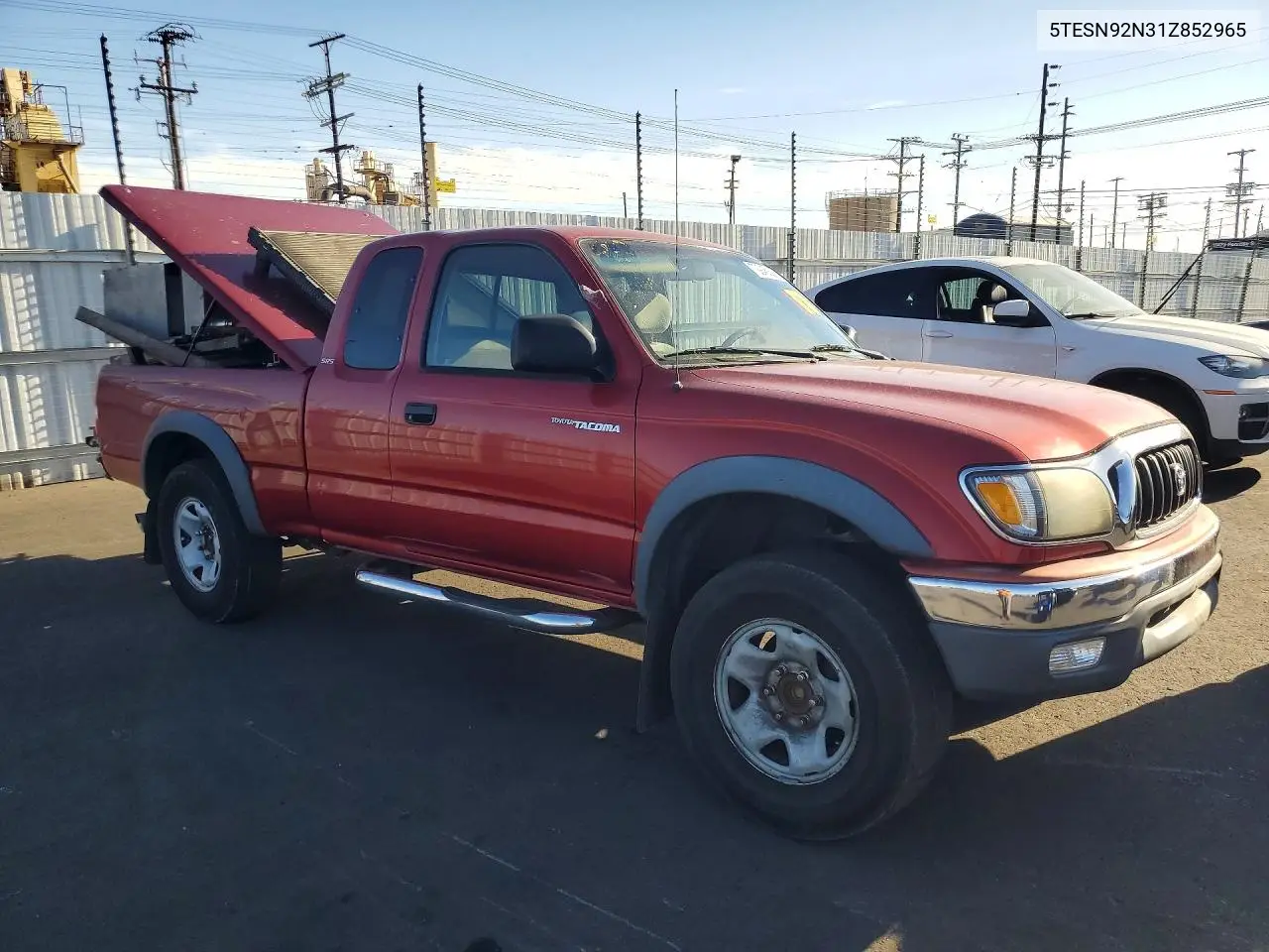 2001 TOYOTA TACOMA VIN 5TESN92N31Z852965 — фото 4