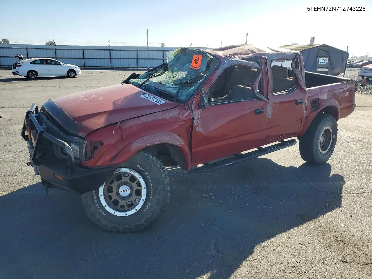 TOYOTA TACOMA 2001, VIN 5TEHN72N71Z743228