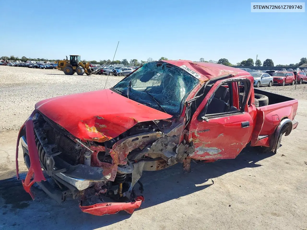 TOYOTA TACOMA 2001, VIN 5TEWN72N61Z789740