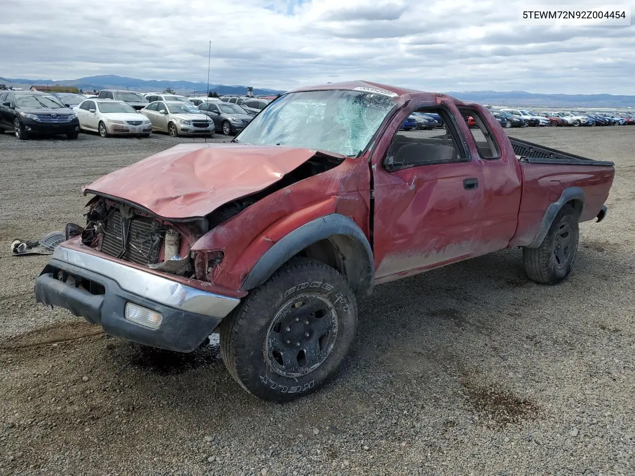 TOYOTA TACOMA 2002, VIN 5TEWM72N92Z004454